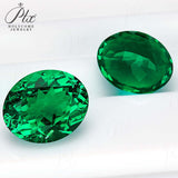 Multi-Size 0.16-3.29CT Oval Colombian Lab-Grown Emeralds Exquisite And Brilliant DIY Jewelry Available Ideal As A Gift