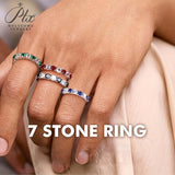 S925 Silver Gemstone Ring with Brilliant Cut Moissanite Stones More Choices Of Color Elegant & Stylish Jewelry for Women