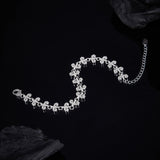 925 Sterling Silver Exquisite Letter Bracelet with 1-1.2mm Moissanite D color clarity ideal as a gift for festival celebration