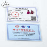 Flower-Shaped Earring Jewelry with Moissanite/Sapphire/Ruby 925 Sterling Silver Plated Screwback Earrings for Women