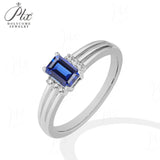 5x7mm Moissanite Ring 925 Sterling Silver Emerald Cut Red GRA Certified Hypoallergenic Fine Jewelry Factory Direct Daily Match