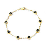 Moissanite Bracelet with 2.4CT D White/Black/Vivid Blue/Green Round Moissanite 925 Silver Plated Gold Women Man Party Gift Daily