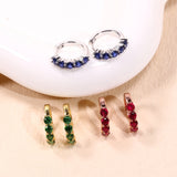 1CT Customize Earrings Moissanite Lab Grown Emerald/Ruby/Sapphire 925 Silver Hypoallergenic Factory Direct Sales for Women Gift