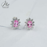 0.8-1.5CT Lab Grown Gemstone Stud Earrings 925 Sterling Silver Material Screw Back Design Suitable for Halloween/Christmas Gifts