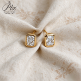 Lab Grown Diamond Stud Earrings Exquisite New Arrival Design 10K/14K/18K Solid Yellow Gold Radiant Cut 2/4ct DEF VVS Minimalist for Women Hypoallergenic Versatile