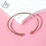 Open Bracelet 925 Sterling Silver with Moissanite Round Cut VVS1 Stones Sparkling Jewelry Gift for Women’s Special Occasions