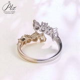 Diamond Ring Various Shapes18K 14K 10K Gold Band Engagement Wedding Band jewelry for Men Women No Fade Hypoallergenic Charm