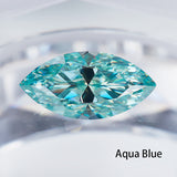 Loose Moissanite Stone Marquise Cut 0.3-10 CT  Few Colors  D Green Blue Black Champagne Color  Excellent Cut Grade Test Positive