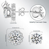 Moissanite 12 Colors Diamond Screw Back 2 in 1 Stud Earrings Multi Color 0.5-1ct Women 925 Silver New Fine Jewelry Wedding Jewel