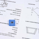 Lab Grown Diamond Trapeze Shape 1.04CT VS1 IGI Certificate White Top Gemstone CVD HPHT DIY Material Jewelry Rings Women Charms