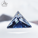 100% Real Moissanite Stone Triangle Cut Multicolor VVS1 Loose Beads With Certificate For Women Jewelry Making Charms Wholesale