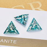 100% Real Moissanite Stone Triangle Cut Multicolor VVS1 Loose Beads With Certificate For Women Jewelry Making Charms Wholesale