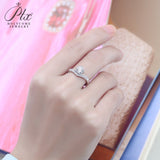 Crown Moissanite Adjustable Wishbone Half-Eternity Ring Women Only Gifts For Festivals And Anniversaries