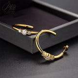C-shaped Moissanite Earrings Women Only Gifts For Festivals And Anniversaries