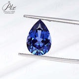 High-Quality Multi-Size Loose Pear Lab-Grown Sapphires Anti-Allergy DIY Jewelry Crafting Materials