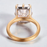 Radiant Cut Ring with 5CT D Color Moissanite Diamond 10k 14k 18K Gold Plated 925 Silver for Women Man Engagement Wedding Jewely