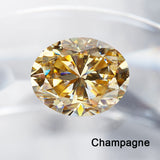 Sparkling Multicolor Moissanite Oval Cut 8Hearts 8Arrows Brilliant Facets Exquisite Loose Gemstones for Jewelry Crafting