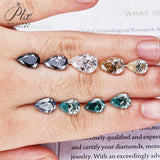 Multicolor Pear Shape Moissanite Diamond Wholesale Loose Stones Lab Grown for Gemstone Charms Engagement Jewelry GRA Certificate