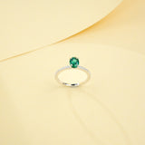 Gemstones Ring Oval Cut Lab Grown Ruby Sapphire Columbia Padparadscha 925 Silver Anniversary Gifts Charms Jewelry for Woman