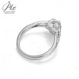 Round Shape Moissanite Twisting Ring Women Only Gifts For Festivals And Anniversaries