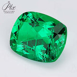 Bulk Wholesale Fat Rectangular Colombian Man-Made Cultivated Emeralds Multiple Sizes Can Be Used As DIY Jewelry Raw Materials