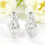 1CT Marquise Earrings D Color Moissanite/Ruby/Colombian 10k 14k S925 Plated Gold Ear Stud for Woman Engagement Christmas Party