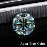 Lab Grown Moissanite Diamond Primary Color VVS1 Clarity Round Shape Brilliant Cut Beads Advanced Jewelry Making Materials