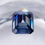 Wholesale Price Moissanite Stone Emerald Cut D Color Blue Green  VVS1 with GRA Certificate 0.5ct-10ct Gemstones