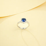 Gemstones Ring Round Shape Lab Grown Sapphire Padparadscha 925 Silver Proposal Wedding Band Hypoallergenic Anniversary Gift