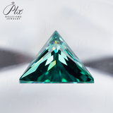100% Real Moissanite Stone Triangle Cut Multicolor VVS1 Loose Beads With Certificate For Women Jewelry Making Charms Wholesale