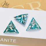 100% Real Moissanite Stone Triangle Cut Multicolor VVS1 Loose Beads With Certificate For Women Jewelry Making Charms Wholesale