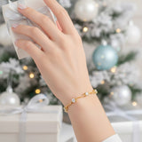 Moissanite Curve Wave Bracelet Adjustable Chain Chic Women’s Jewelry Subtle Sparkle Minimal Design Everyday Wear