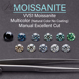 Lab Grown Moissanite Diamond Primary Color VVS1 Clarity Round Shape Brilliant Cut Beads Advanced Jewelry Making Materials