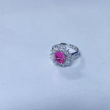 Finger Ring with 4CT Sugar Tower Lab Grown Sapphire Padparadscha 925 Silver for Women Man Engagement Banquet Accasion Christmas