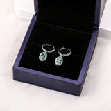 Total 4ct Green Oval Moissanite Drop Earrings with Certificate Passed Diamond Test Women 's Jewelry Christmas Gift S925 Silver