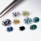 Sparkling Multicolor Moissanite Oval Cut 8Hearts 8Arrows Brilliant Facets Exquisite Loose Gemstones for Jewelry Crafting