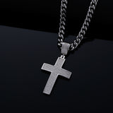 Dazzling Moissanite Hip-hop Cross Necklace - Hypoallergenic Choice for Easter Gifting to Family For Both Men and Women
