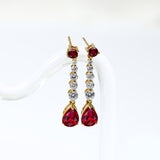 Custom Earrings Lab Grown Gemstones Pear Shape 925 Silver Anniversary Birthday Gift Hypoallergenic No Fade Factory Outlet Charm