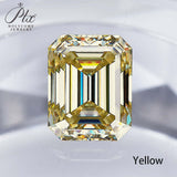Wholesale Price Moissanite Stone Emerald Cut D Color Blue Green  VVS1 with GRA Certificate 0.5ct-10ct Gemstones