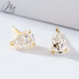 D Color Moissanite Pear Shape Moissanite Stud Screw Back Earring Jewelry 100% 925 Sterling Silver For Women Gift