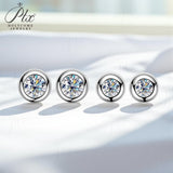 1CT Round Moissanite Diamond Stud Earrings for Women S925 Sterling Silver Earring Wedding Party Fine Jewelry
