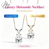 2-5CT Moissanite Necklace Pear Cut 925 Sterling Silver D Color VVS1 GRA Factory Direct Hypoallergenic Daily Wear Jewelry