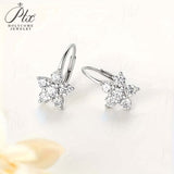 Luxury Jewelry Moissanite Stud Earrings VVS1 925 Sterling Silver Round Cut Top Engagement Wedding Jewelry For Birthday Gifts