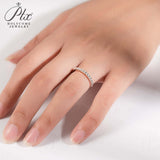 7 Stones Moissanite Stackable Band Ring Women Only Gifts For Festivals And Anniversaries