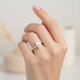 Pear Cut Moissanite Engagement Ring in 10K/14K/18K Gold Classic Solitaire Promise Ring Perfect Wedding Anniversary Gift