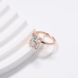 Ruby/Sapphire/ZambiaMoissanite Plated 11-Color Radiant-Cut Ring Classic Ladies' Jewelry Holiday Gift Anti-Allergic