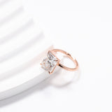 Ruby/Sapphire/ZambiaMoissanite Plated 11-Color Radiant-Cut Ring Classic Ladies' Jewelry Holiday Gift Anti-Allergic