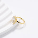 Ruby/Sapphire/ZambiaMoissanite Plated 11-Color Radiant-Cut Ring Classic Ladies' Jewelry Holiday Gift Anti-Allergic