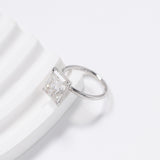 Ruby/Sapphire/ZambiaMoissanite Plated 11-Color Radiant-Cut Ring Classic Ladies' Jewelry Holiday Gift Anti-Allergic