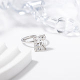 Ruby/Sapphire/ZambiaMoissanite Plated 11-Color Radiant-Cut Ring Classic Ladies' Jewelry Holiday Gift Anti-Allergic